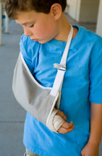 Boy with broken arm